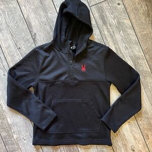 Spyder Black Sweatshirt Hoodie Athletic Design